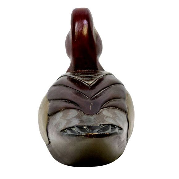 Hand Carved Painted Vintage Wooden Duck Decoy Philippines Exceptional Details - Picture 5 of 9